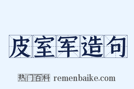 皮室军造句是什么意思的图片